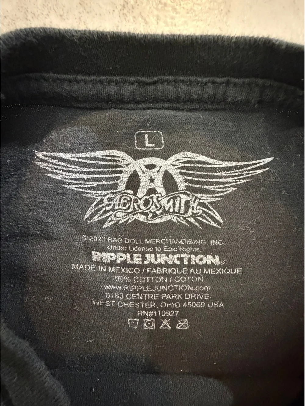 Aerosmith Boston MA black graphic T-shirt